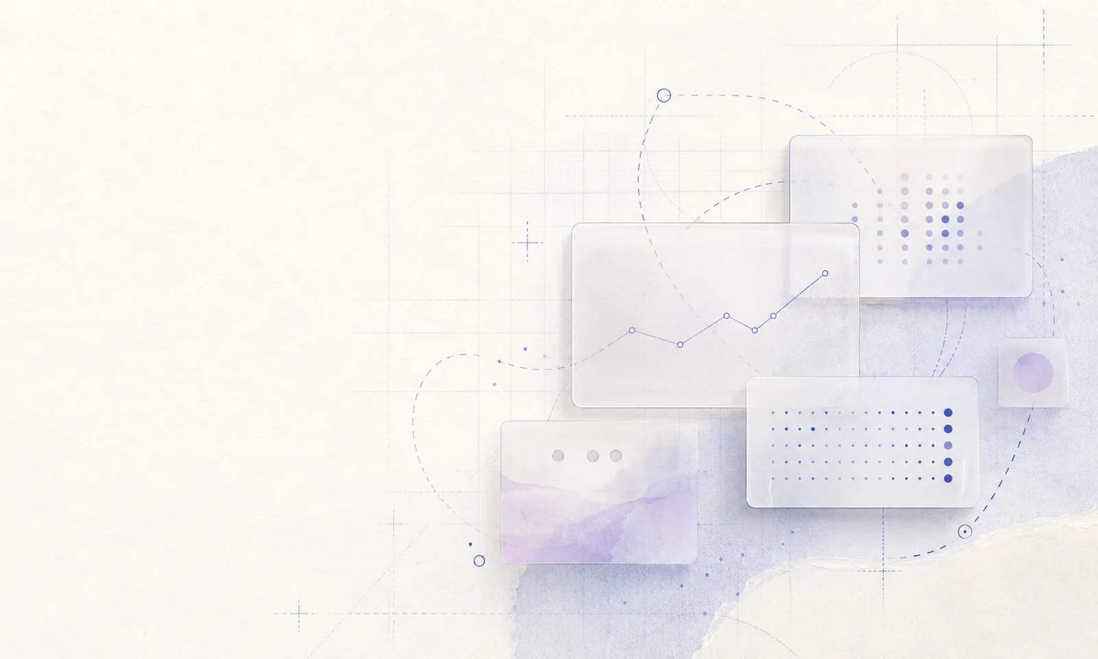 Blueprint-style behavioral data visualization concept